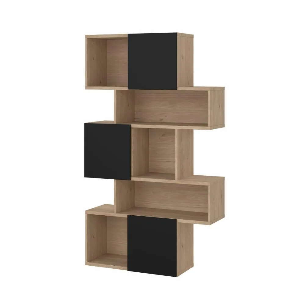 Maze Asymmetrical Bookcase with 3 Doors