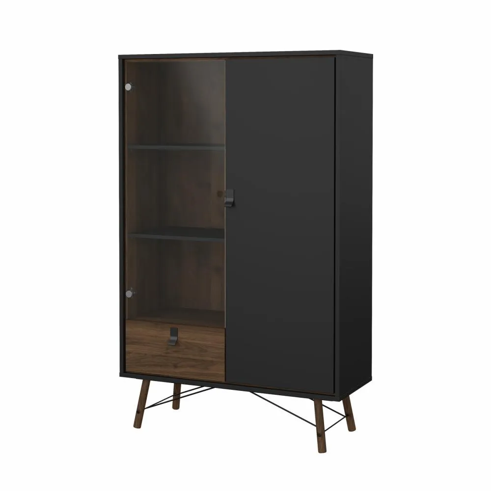Ry China cabinet 1 door + 1 glass door + 1 drawer